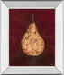 Pear By Norman Wyatt, Jr. - Mirror Framed Print Wall Art - Dark Red