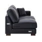 Geralyn - Sectional Sofa With 2 Pillows - Black Leather