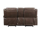 Lydia - Motion Loveseat With USB & Console - Brown Leather Aire