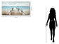 Seaside Serenity Pier - 28" x 55" Framed Wall Art - Blue