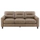 Scotland - Faux Leather Upholstered Track Arm Sofa