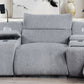 Fullar - Modular Power Motion Armless Recliner - Light Gary Chenille