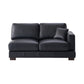 Geralyn - Sectional Sofa With 2 Pillows - Black Leather