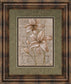 Lilies On Silver Il By Vivian Flasch - Framed Print Wall Art - Light Brown