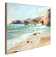 Coastal Daybreak II Hand-Embellished Canvas In Frame - Aqua / Beige