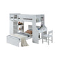 Ragna - Twin Loft Bed With Desk & Wardrobe - White