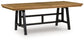 Galliden - Rectangular Dining Room Extension Table - Black / Brown