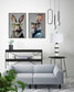 Velvet Hare I Hand-Embellished Canvas With Fabric In Frame - Gray / Beige
