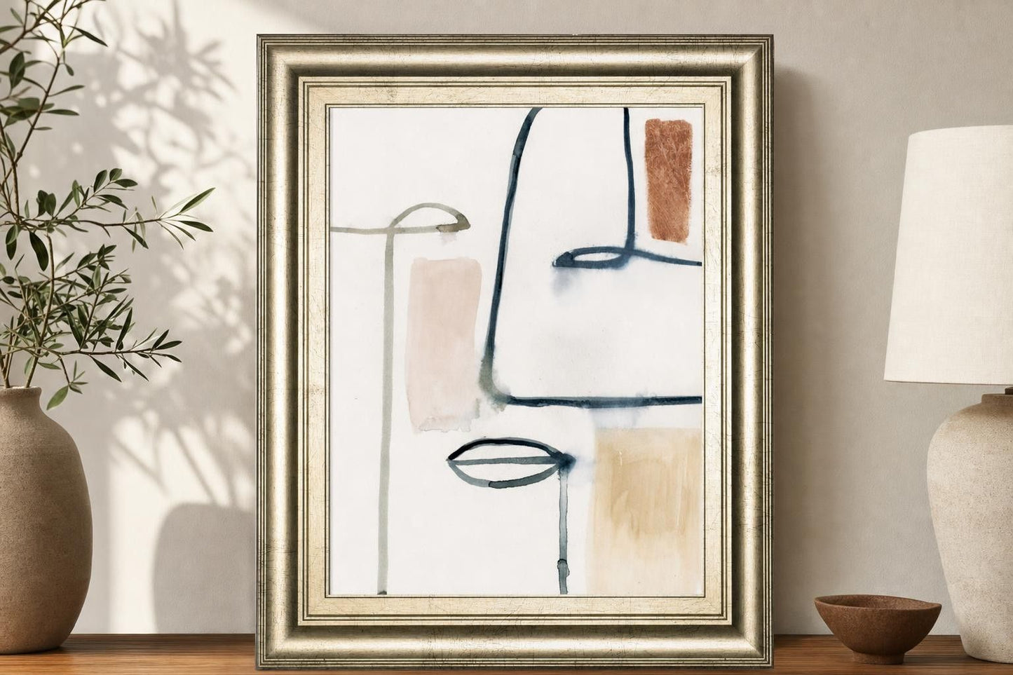 22x26 Masque II By Victoria Barnes - White