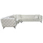 Atronia - Sectional Sofa With 4 Pillows - Beige Fabric