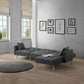 Duzzy - Sectional Sofa - Dark Gray Fabric