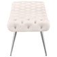 Ella - Upholstered Tufted Bench Metal Legs