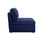 Crosby - Modular Armless Chair - Blue Fabric