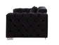 Trislar - Loveseat With 4 Pillows Same 52526) - Black Velvet