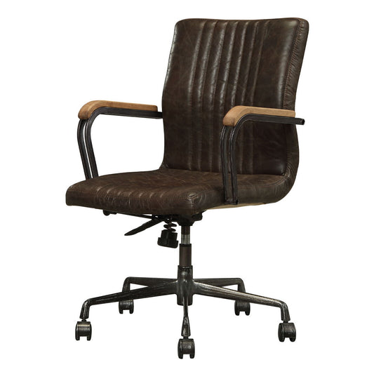 Joslin - Office Chair - Distress Chocolate Top Grain Leather