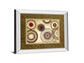 egyptian Textile By Michael Marcon Mirror Framed Print Wall Art - Light Brown