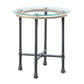 Brantley - End Table - Clear Glass & Sandy Gray