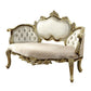 Desiderius - Bench - Beige Fabric, Antique Gold & Hand Paint Brown