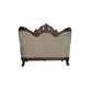 Devayne - Loveseat With 4 Pillows Same Lv01583) - Pattern Fabric & Dark Walnut