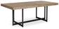 Tomtyn - Rectangular Dining Room Extension Table - Light Brown