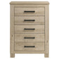Oakglen - 5-Drawer Bedroom Chest Of Drawers - Weathered Oak