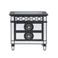 Varian II - Nightstand - Mirrored, Black & Sliver