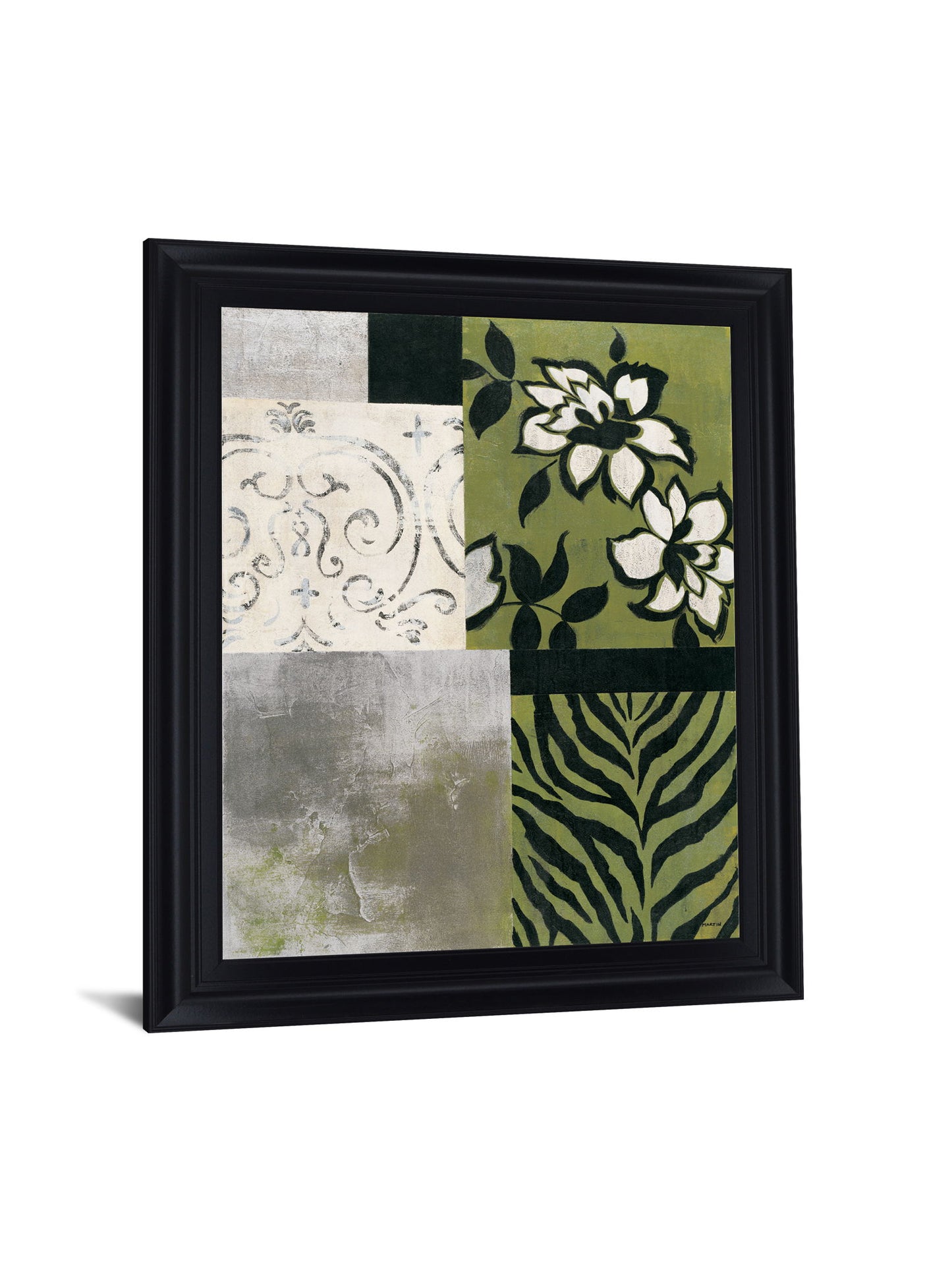 Verdant Mélange - 28" x 34" Framed Wall Art - Green