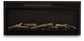 Entertainment Accessories - Fireplace Insert With Faux Birch Log Set - Black