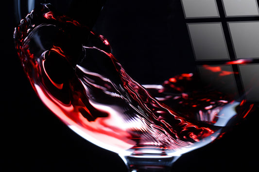 Crimson Pour Tempered Glass - Black / Red