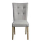 Charnell - Side Chair Set of 2) - Gray Synthetic Leather & Oak