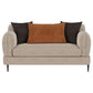 Jade - Chenille Upholstered Modern Track Arm Loveseat