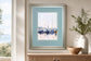 34x40 Watercolor Boat Club II By Emma Scarvey - Light Blue