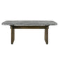 Dillon - Dining Table With Marble Top - Natural / Walnut