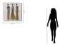 Golden Silhouette Trio - 40" x 40" Framed Wall Art - Beige