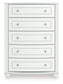 Kozlani - Five Drawer Chest - White