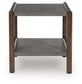 Kallenny - Rectangular End Table - Brown / Gray