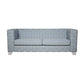 Saree - Sofa - Light Teal Chenille & White