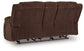Free Wake - Double Relcining Power Loveseat With Console - Chocolate