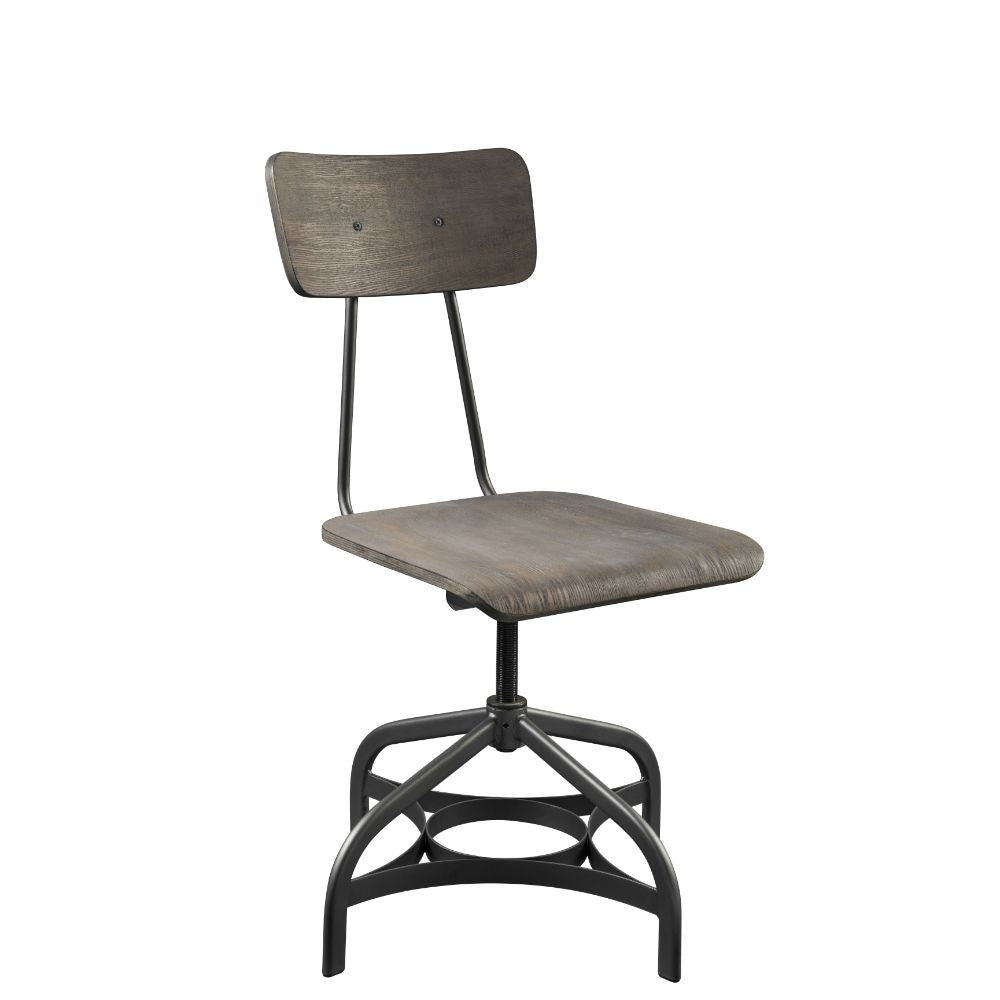 Jonquil - Side Chair With Swivel Set of 2) - Gray Oak & Sandy Gray