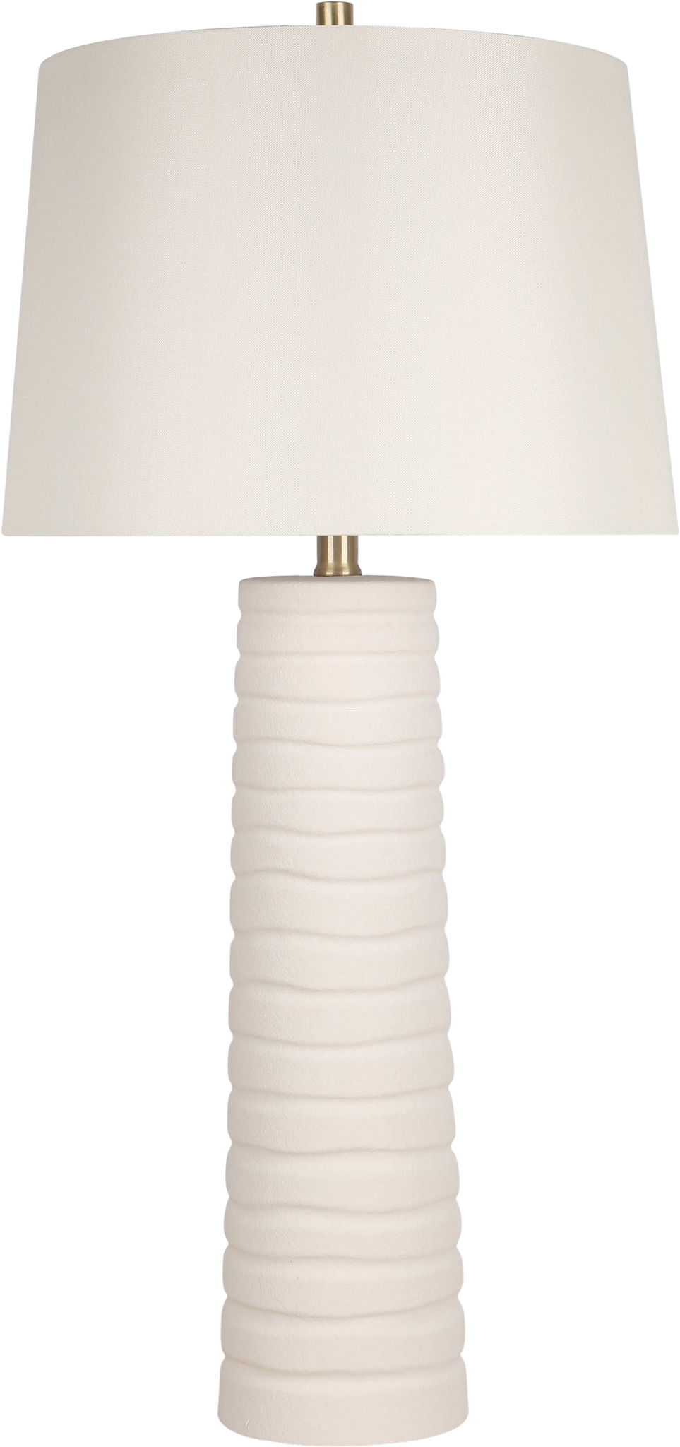 "Calming Flow" Ceramic Table Lamp (Set of 2) - Textured White