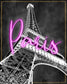 Neon Nights In Paris By Natalie Carpentieri (Small) - Dark Gray
