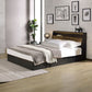 Eos - Queen Bed With Storage - Walnut & Black