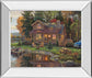 Mirrored Frame Peace Like A River Cabin By Kim Norlien - Green