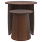 Yency - 2 Piece Round - Mango Wood Nesting Table Set - Dark Brown