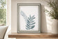 22x26 Blue Botanical Wash II By Conrad Knutsen - Silver