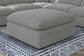 Raleigh - Boucle Upholstered Ottoman - Gray