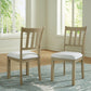 Calmoro - Dining Upholstered Side Chair (Set of 2) - Off White / Gray