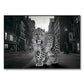 Noir Stroll - 28" x 40" Framed Wall Art - Black