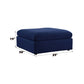 Crosby - Modular Ottoman - Blue Fabric