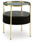 Nedman - Accent Table With Speaker - Black / Gold Finish